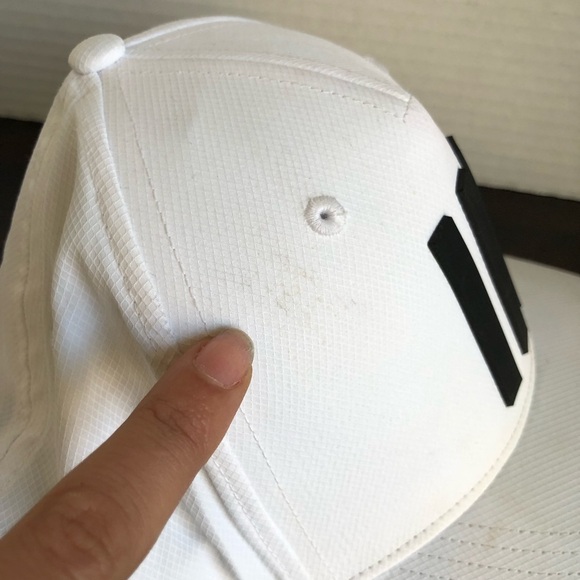 Adidas Golf White and Black Tour Hat 3 Stripe OS - Picture 8 of 11